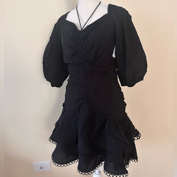 Jonathan SIMKHAI Auden Puff Sleeve Ruched Minidress - Picture 9 of 13